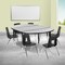 Flash Furniture 47.5 W, 76 L, 30.25 H, Chrome, Laminate, Particleboard, Plastic, Steel XU-GRP-16CH-A3048CON-48-GY-T-A-GG - alternate 1
